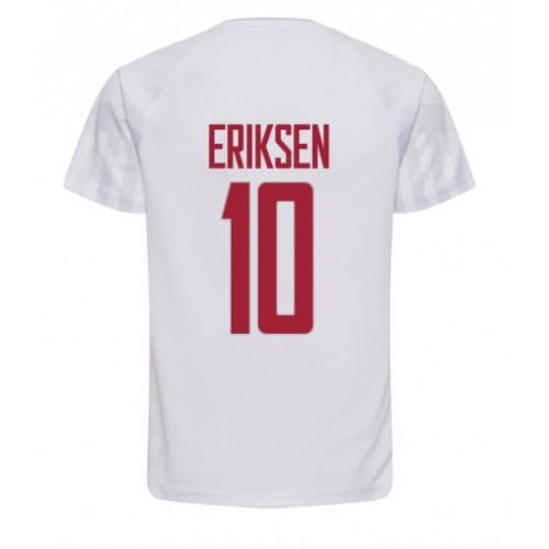 Danmark Christian Eriksen #10 Bortatröja VM 2022 Kortärmad